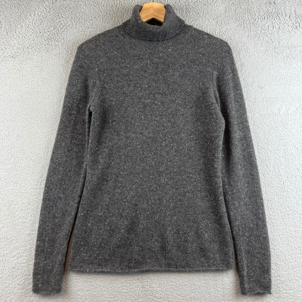 Philosophy Cashmere by Republic Gray  100% Cashmere Turtleneck Sweater S
